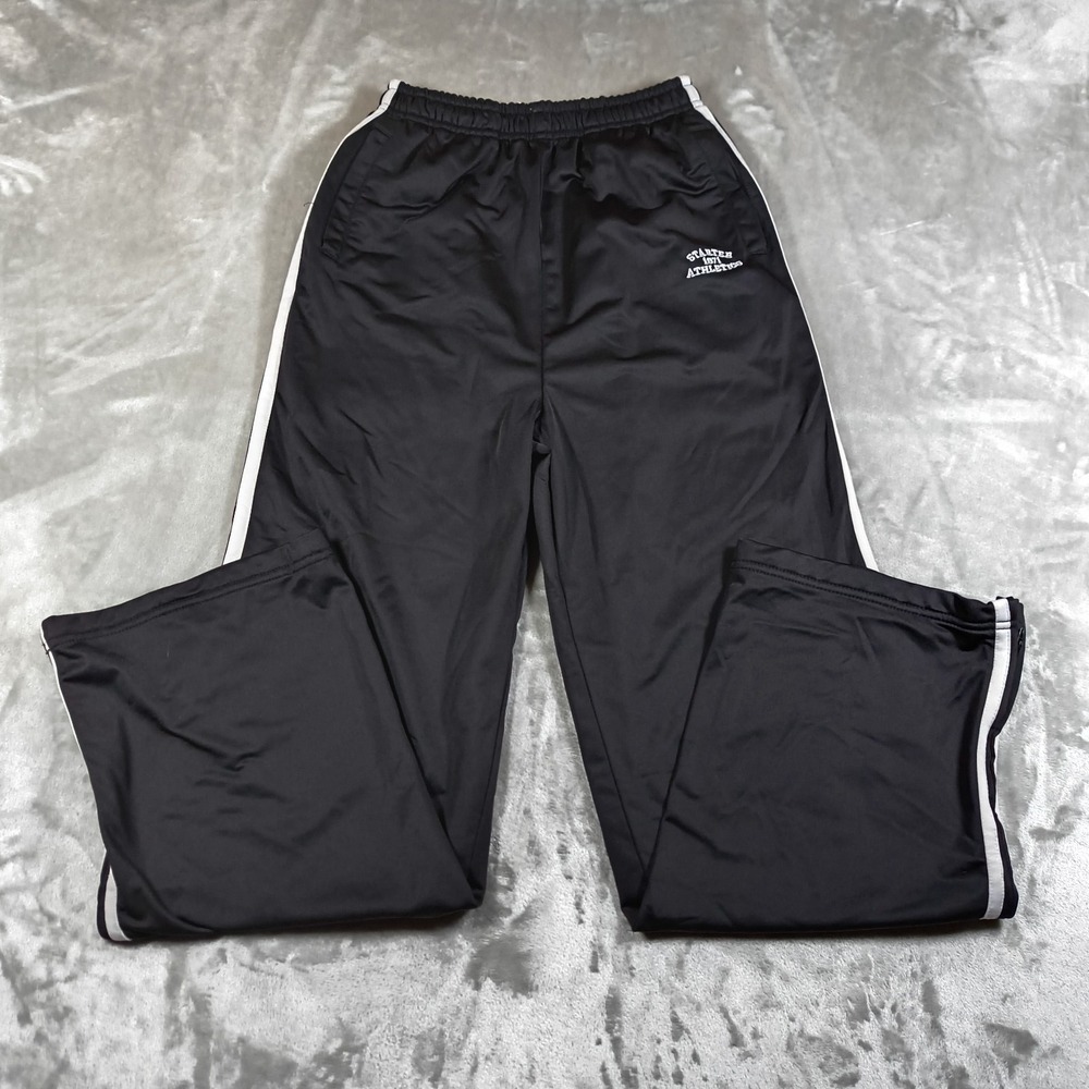 Starter Track Pants Boys XL Black Athletic Warm Up Ankle Zip Skater Baggy Y2K